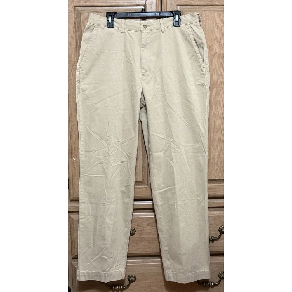 Polo Ralph Lauren Pants Mens Size 35x32 Khaki Chino Casual Cotton Preppy Trouser